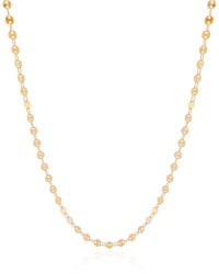 Gargantilha Plaquinhas Redondas 4 mm Banhado a Ouro 18K