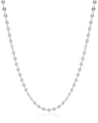 Gargantilha Plaquinhas Redondas 4 mm Ródio Branco