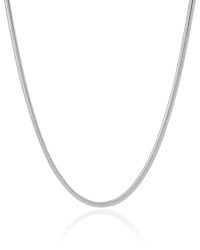 Gargantilha Snake 3 mm Ródio Branco