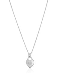 Gargantilha Veneziana Coração Cravejado Cristal Ródio Branco