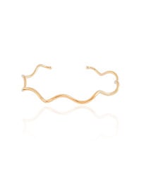 Bracelete Ondulado Banhado a Ouro 18K