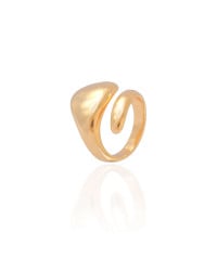 Anel Ajustável Liso Tamanho G Banhado a Ouro 18K