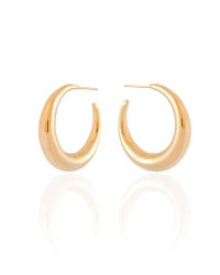 Brinco Argola Lisa 2.8 cm Banhado a Ouro 18K