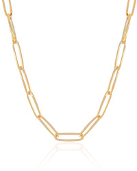 Choker Elos Ovais Banhado a Ouro 18K