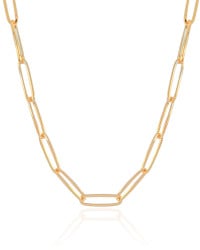 Choker Elos Ovais Banhado a Ouro 18K