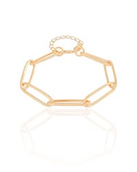 Pulseira Elos Ovais Banhado a Ouro 18K