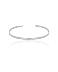 Bracelete Liso Ródio Branco
