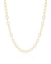 Choker Elos Ovais 5 mm Banhado a Ouro 18K