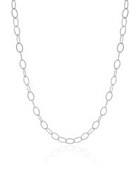 Choker Elos Ovais 5 mm Ródio Branco