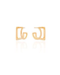 Brinco Argola Geométrica Lisa 1.6 cm Banhado a Ouro 18K