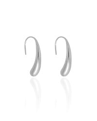 Brinco Passante Gota Lisa Ródio Branco