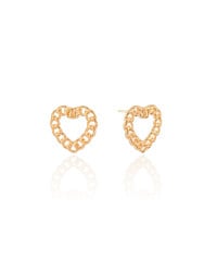 Brinco Coração Grumet Banhado a Ouro 18K