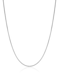 Gargantilha Rabo de Rato 1 mm Ródio Branco - 40 cm