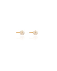 Brinco Pérola 6 mm Banhado a Ouro 18K