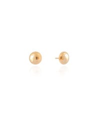 Brinco Redondo Liso Banhado a Ouro 18K