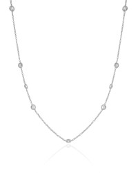 Choker Elos Pontos de Luz Ródio Branco