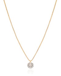 Gargantilha Veneziana Ponto de Luz Cristal Banhado a Ouro 18K