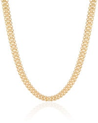 Choker Malha Listrada Banhado a Ouro 18K