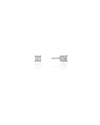 Brinco Ponto de Luz Cristal 4 mm Ródio Branco