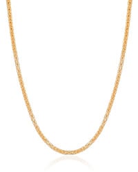 Gargantilha Malha Morango 3 mm Banhado a Ouro 18K