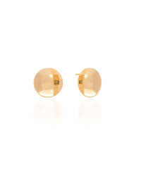 Brinco Redondo Liso 15 mm Banhado a Ouro 18K