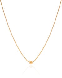 Choker Veneziana Bola Lisa 5 mm Banhado a Ouro 18K