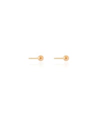 Brinco Bolinha Lisa 4 mm Banhado a Ouro 18K