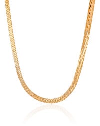 Choker Malha Cubana 6.5 mm Banhado a Ouro 18K