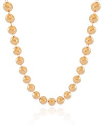Choker Bolas Lisas 10 mm Banhado a Ouro 18K