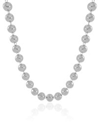 Choker Bolas Lisas 10 mm Ródio Branco