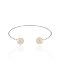 Bracelete Pérolas Ródio Branco