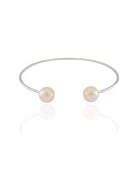 Bracelete Pérolas Ródio Branco