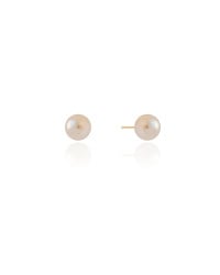 Brinco Pérola 8 mm Banhado a Ouro 18K