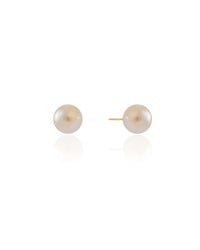 Brinco Pérola 10 mm Banhado a Ouro 18K