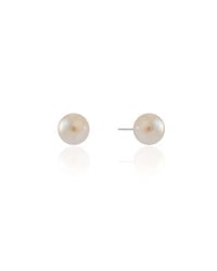 Brinco Pérola 10 mm Ródio Branco