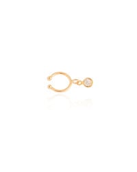 Piercing Ponto de Luz Cristal Banhado a Ouro 18K