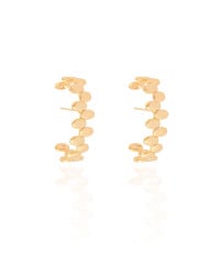 Ear Hook Plaquinhas Ovais Lisas 2.7 cm Banhado a Ouro 18K