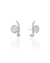 Ear Hook Redondo Liso Ródio Branco