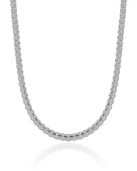 Choker Malha Egípcia 4 mm Ródio Branco