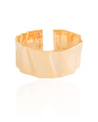 Bracelete Martelado 2.3 cm Banhado a Ouro 18K