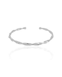 Bracelete Torcido Ródio Branco