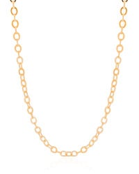 Gargantilha Elos Ovais 5 mm Banhado a Ouro 18K - 40 cm