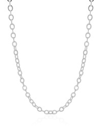 Gargantilha Elos Ovais 5 mm Ródio Branco - 40 cm