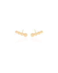Ear Cuff Redondo Detalhes 1.3 cm Banhado a Ouro 18K