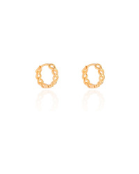 Brinco Argola Click Grumet 1.2 cm Banhado a Ouro 18K