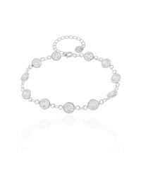 Pulseira Pontos de Luz Zircônia Ródio Branco