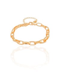 Pulseira Elos Ovais 5 mm Banhado a Ouro 18K