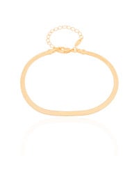 Pulseira Malha Fita 3 mm Banhado a Ouro 18K