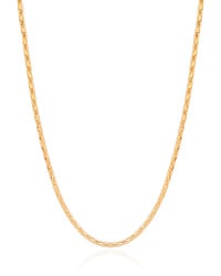 Gargantilha Oca 2 mm Banhado a Ouro 18K - 45 cm