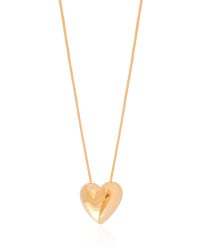 Gargantilha Veneziana Coração Liso Banhado a Ouro 18K - 45 cm
